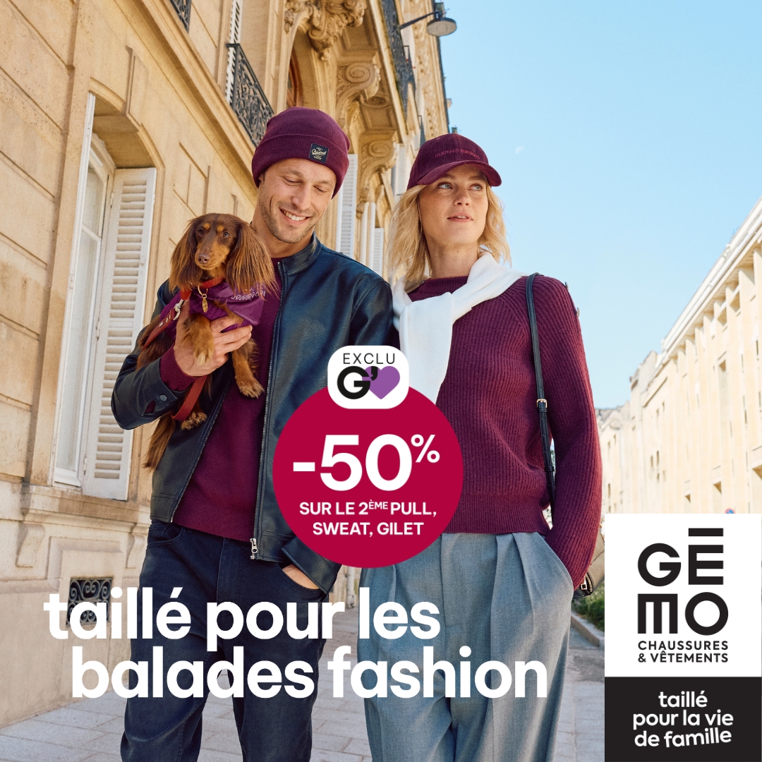 Be Green - Saint Parres - Offre pour les membres G'M chez Gémo ! - publication pull gemo - 1